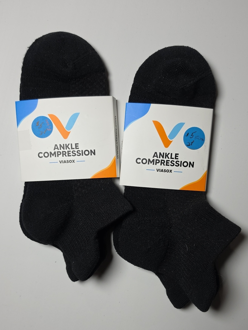 Viasox Ankle Compression Socks - Black